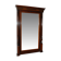 Grand miroir mural en acajou marron sculpté style classique XIXe siècle, glace d'origine