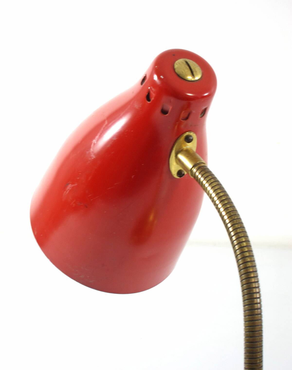 Red Italian fifties desk lamp