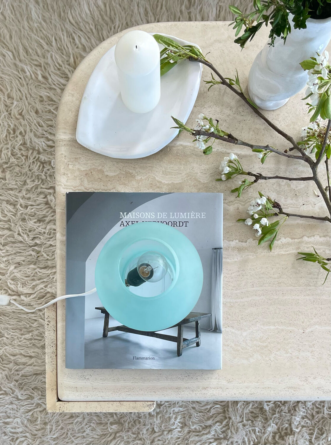 Frosted glass mushroom lamp