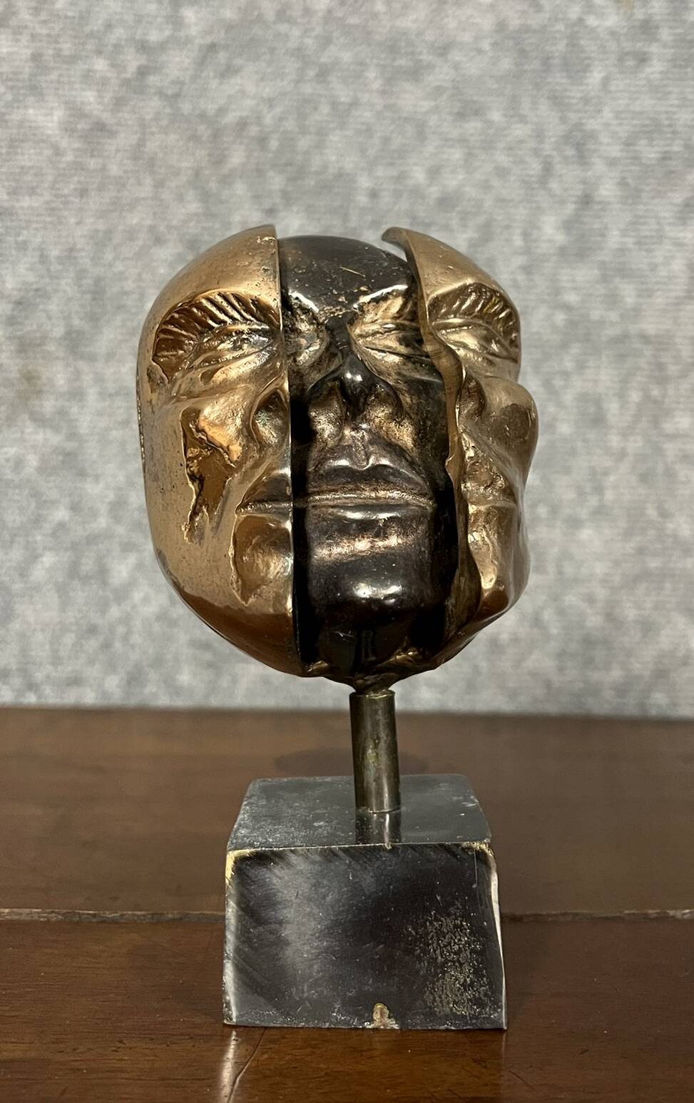 Yves Lohe: double patina bronze sculpture circa 1970