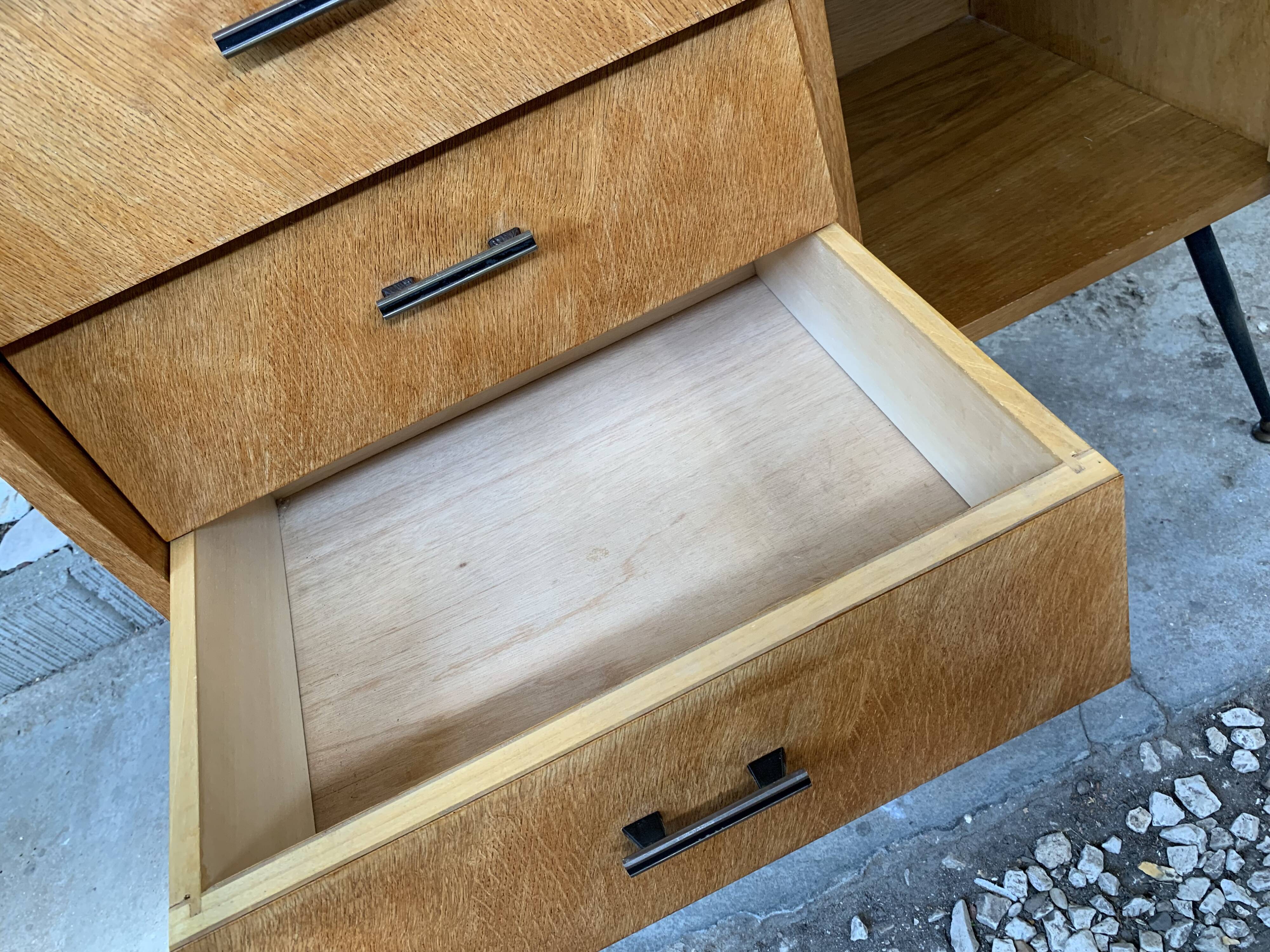 Buffet commode pieds compas 50’s