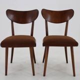 1950s Dining Beech Chairs in Boucle, Czechoslovakia