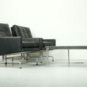 Set 2 vintage PK31/1 Lounge Chair & PK61 Coffee Table by Poul Kjaerholm for E. Kold Christensen