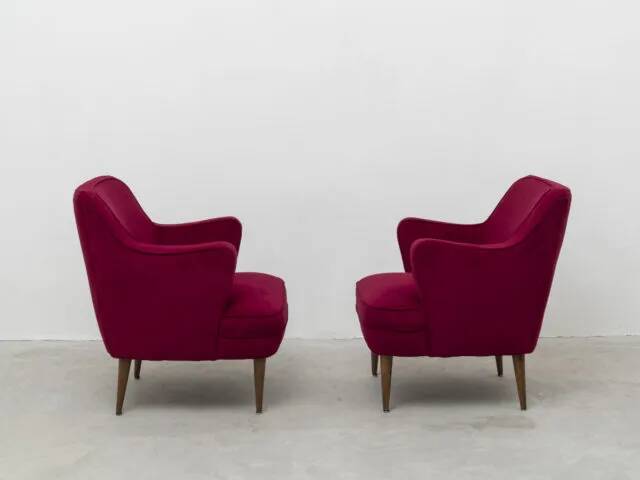 Gustavo Pulitzer Finali pour Cassina, paire de fauteuils, Italie, 1955