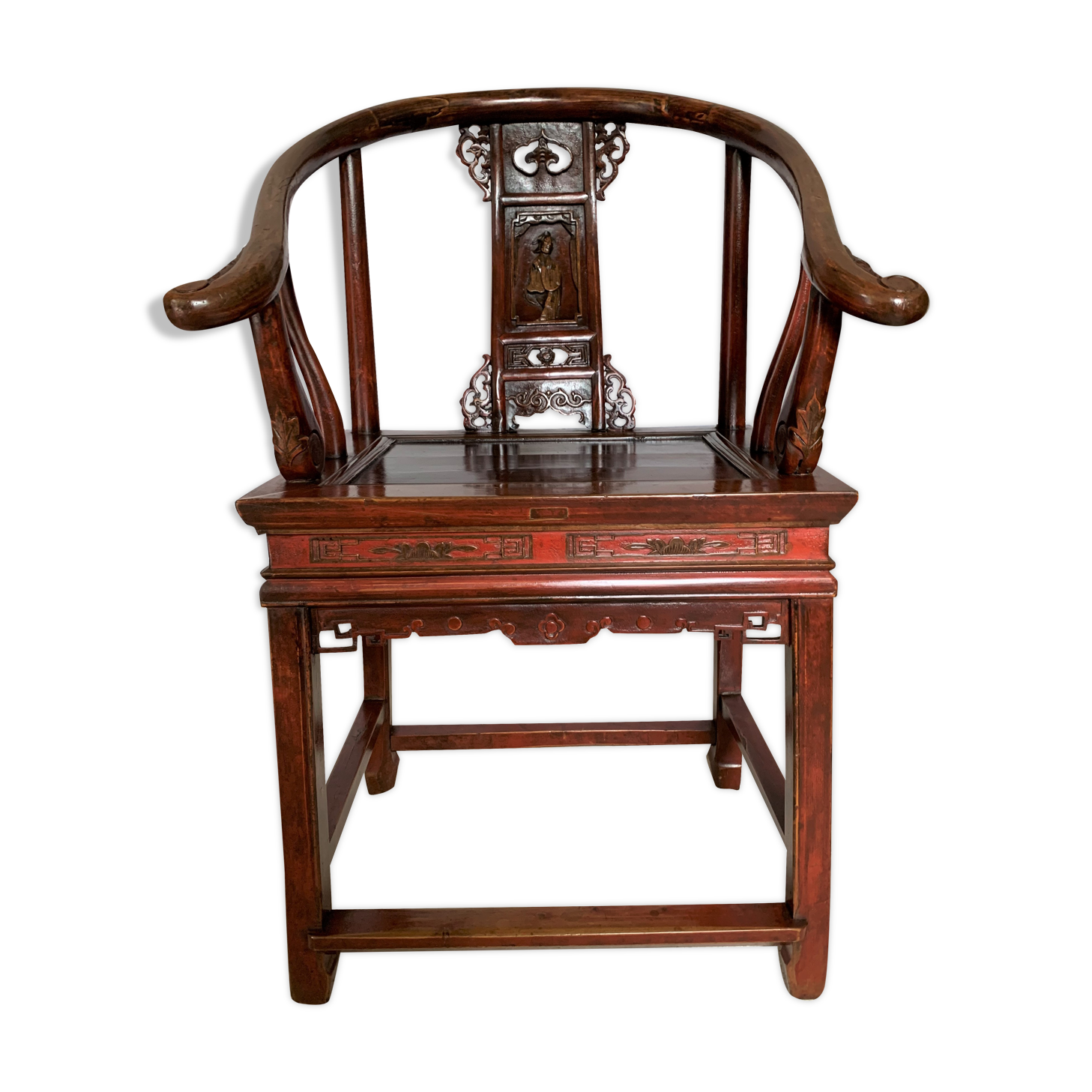Fauteuil chinois laqué