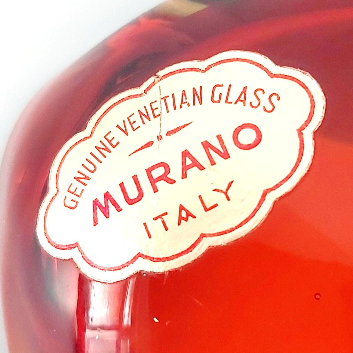 Cendrier en verre de murano du milieu du siècle, années 1960