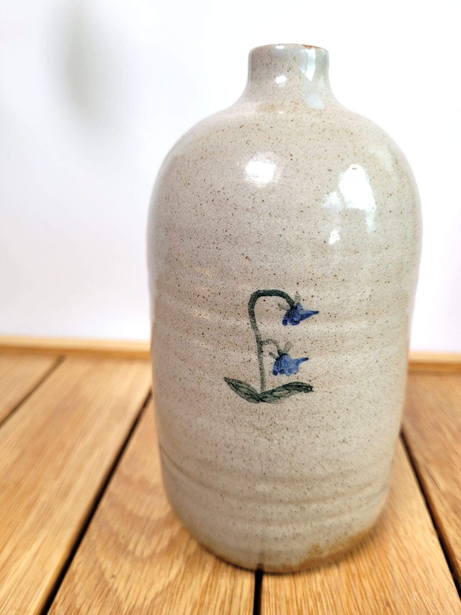 Handmade soliflore vase in glazed terracotta