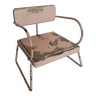 Vintage doll potty chair, wood and metal, pink, Bébéconfort