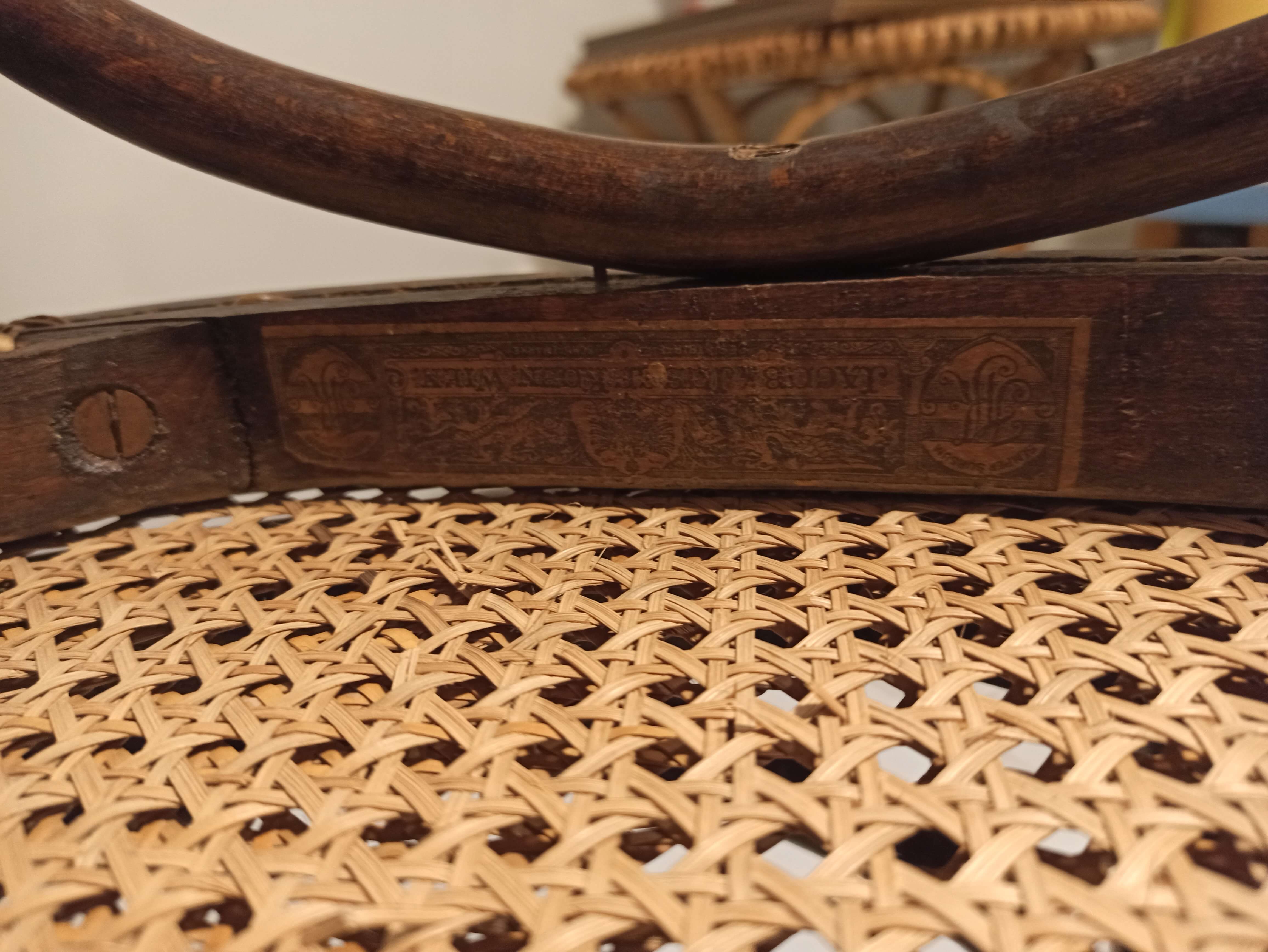 Set of 4 chairs bistrot 1900 by J and J Kohn model 462