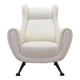 White armchair, Italian design, 1980s, production: Italy
