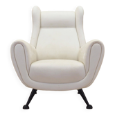 Fauteuil blanc, design italien, années 80, production : Italie