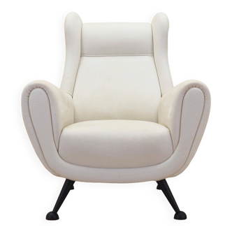 Fauteuil blanc, design italien, années 80, production : Italie