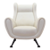 White armchair, Italian design, 1980s, production: Italy