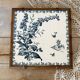 Cast iron trivet Gien Landscape and bamboo-style wood