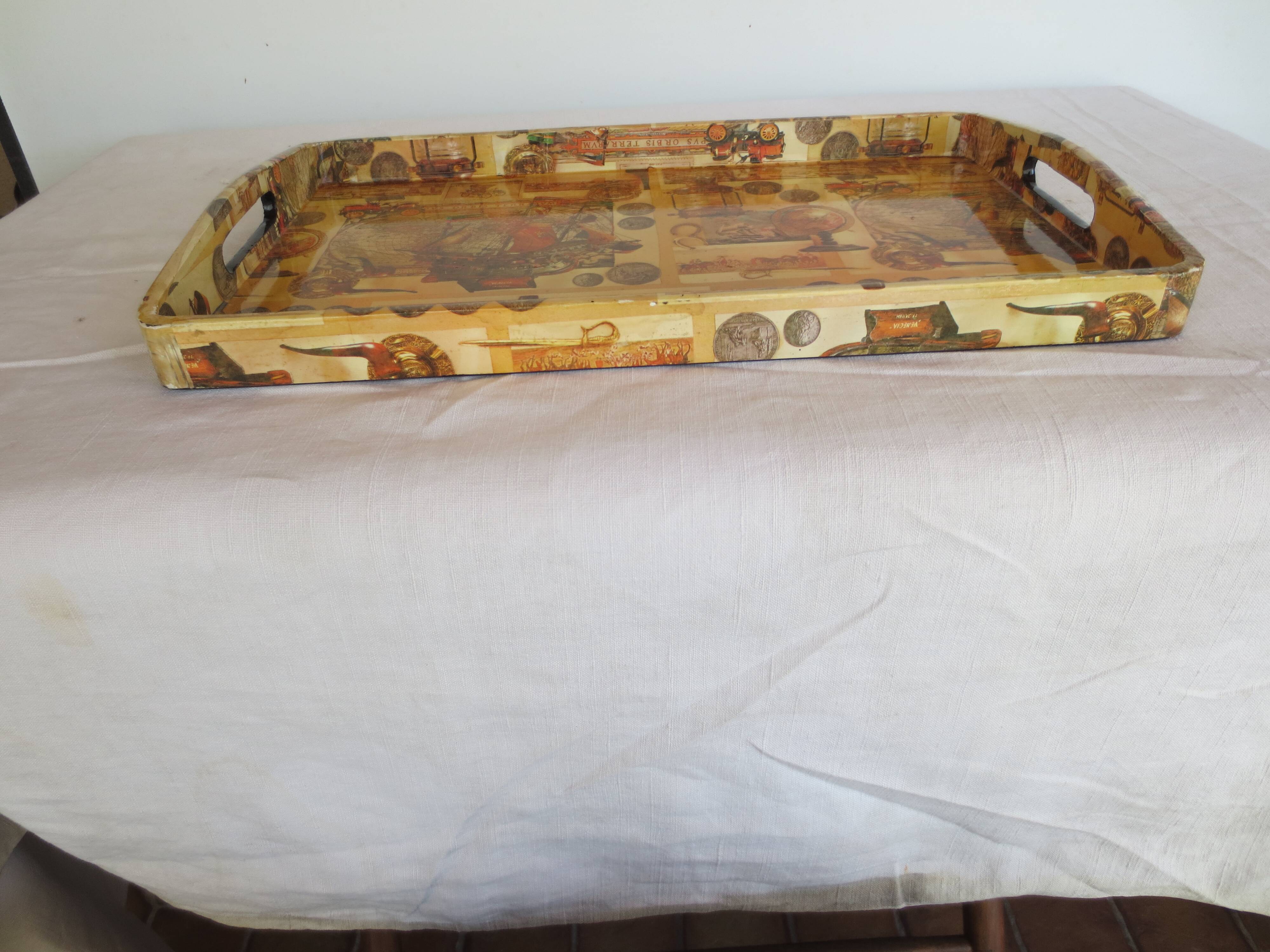 plateau   rectangulaire décor  marine