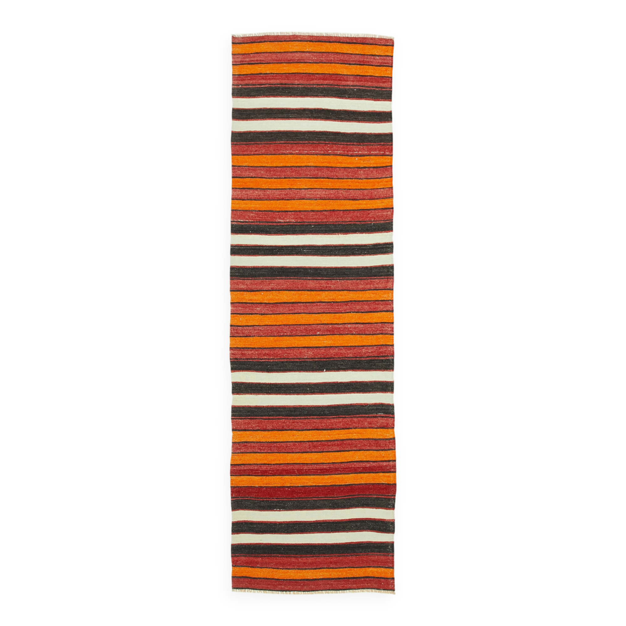 Turkish Handmade Vintage Anatolian Kilim 97 cm x 328 cm