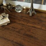 Vintage oak desk with its stool.