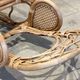 XXL vintage rattan garden armchair or deck chair