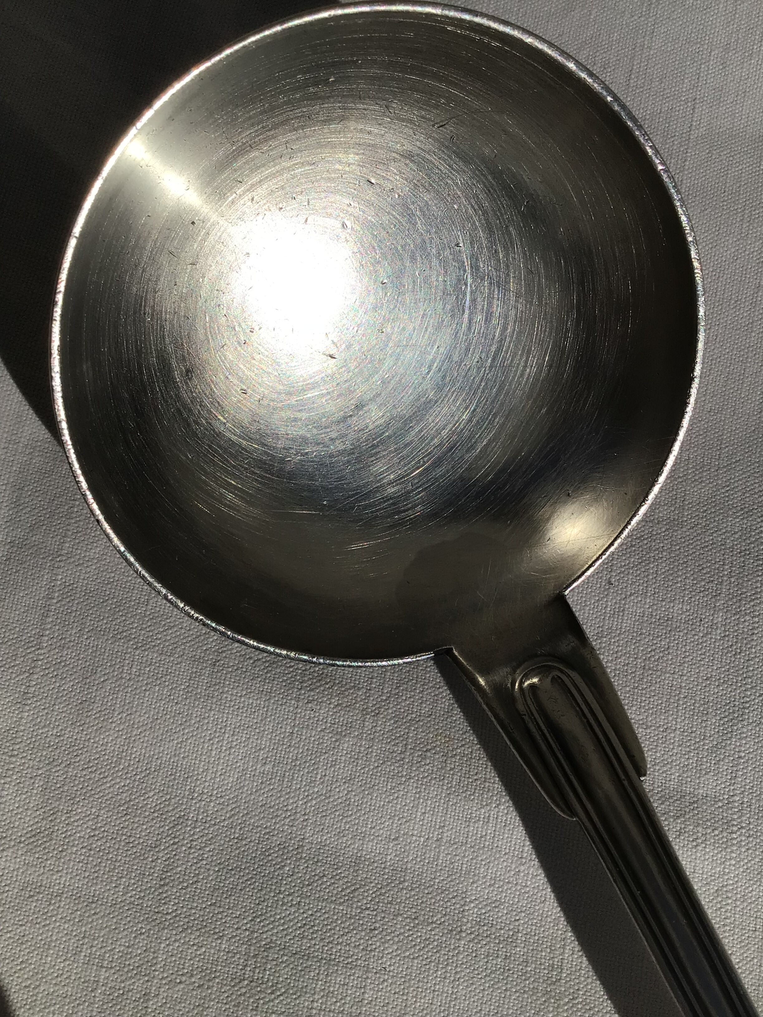 Ladle Christofle monogram TB silver metal old