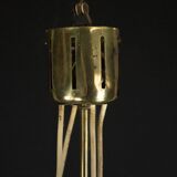 Mid-Century Modern Brass & Glass Chandelier