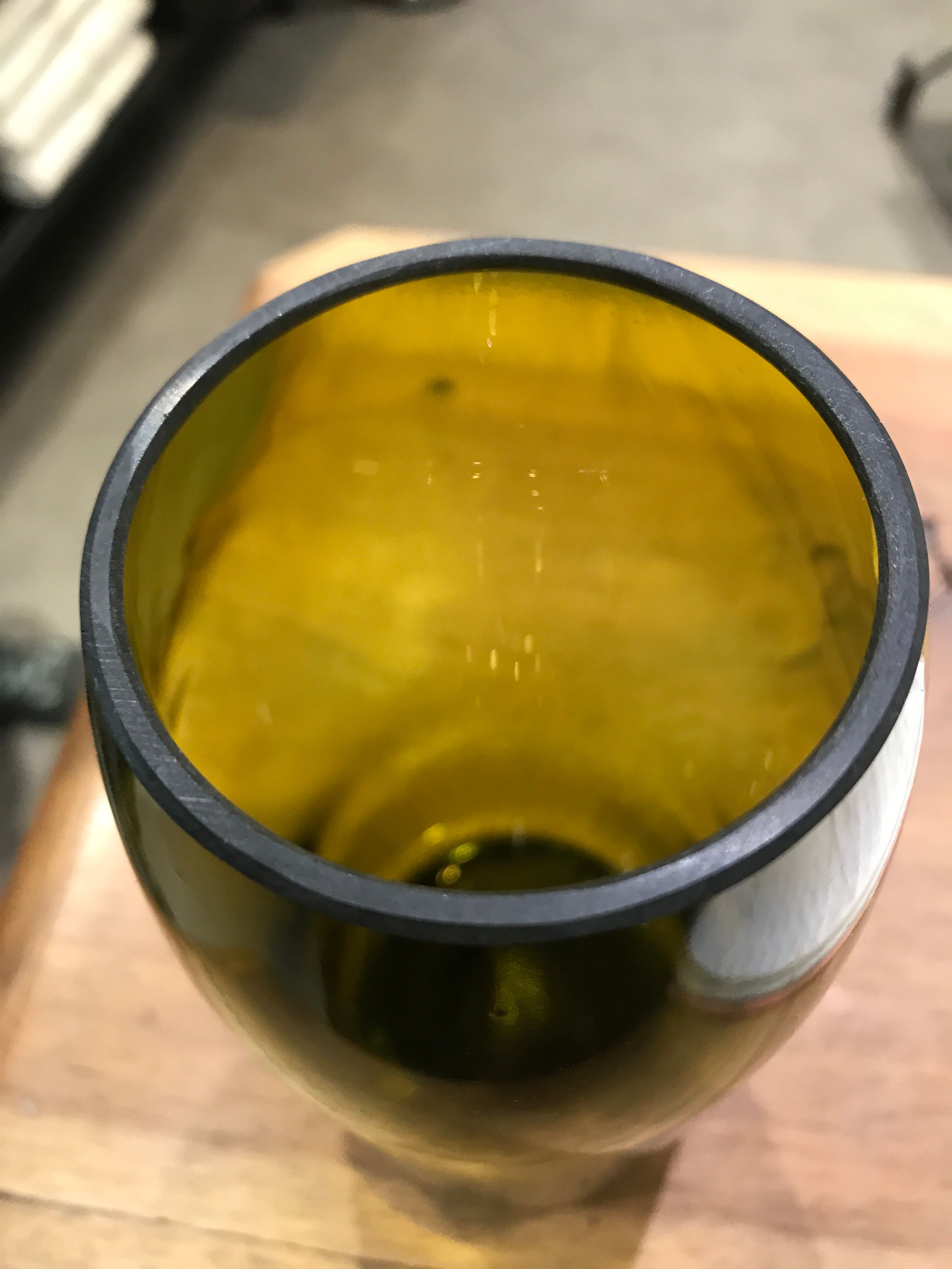 Medium model recycled wine bottle vase