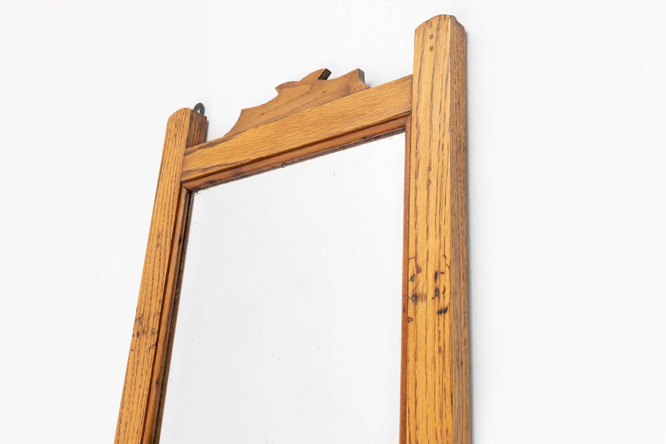 Item Name French Wooden Shaving Cabinet with Mirror, 1890s