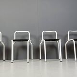 Chaises de salle à manger postmodernes de Pietro Arosio pour Airon, 1980