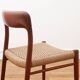 Chaise - Niels Otto Møller - modèle 75 - Corde danoise refaite - Restaurée