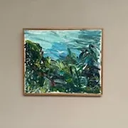 Original Swedish Oil on Canvas – “Lush Landscape” – Signed – Vintage & Framed