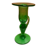 Biot glass candle holder