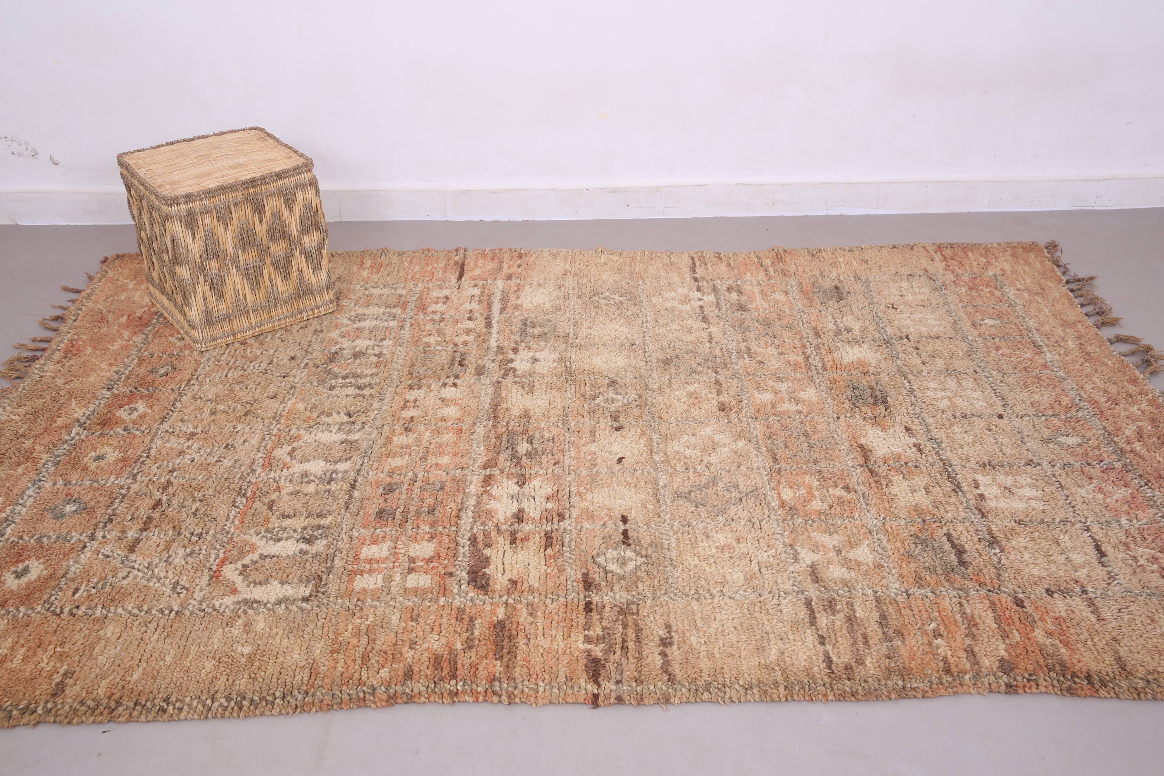 Peach Vintage Moroccan Rug 174 x 263 cm - Berber Wool Rug - Handmade rug