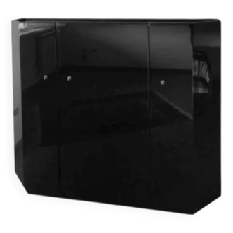 Black lacquered cabinet by Kazuhide Takahama for Cassina, 1980