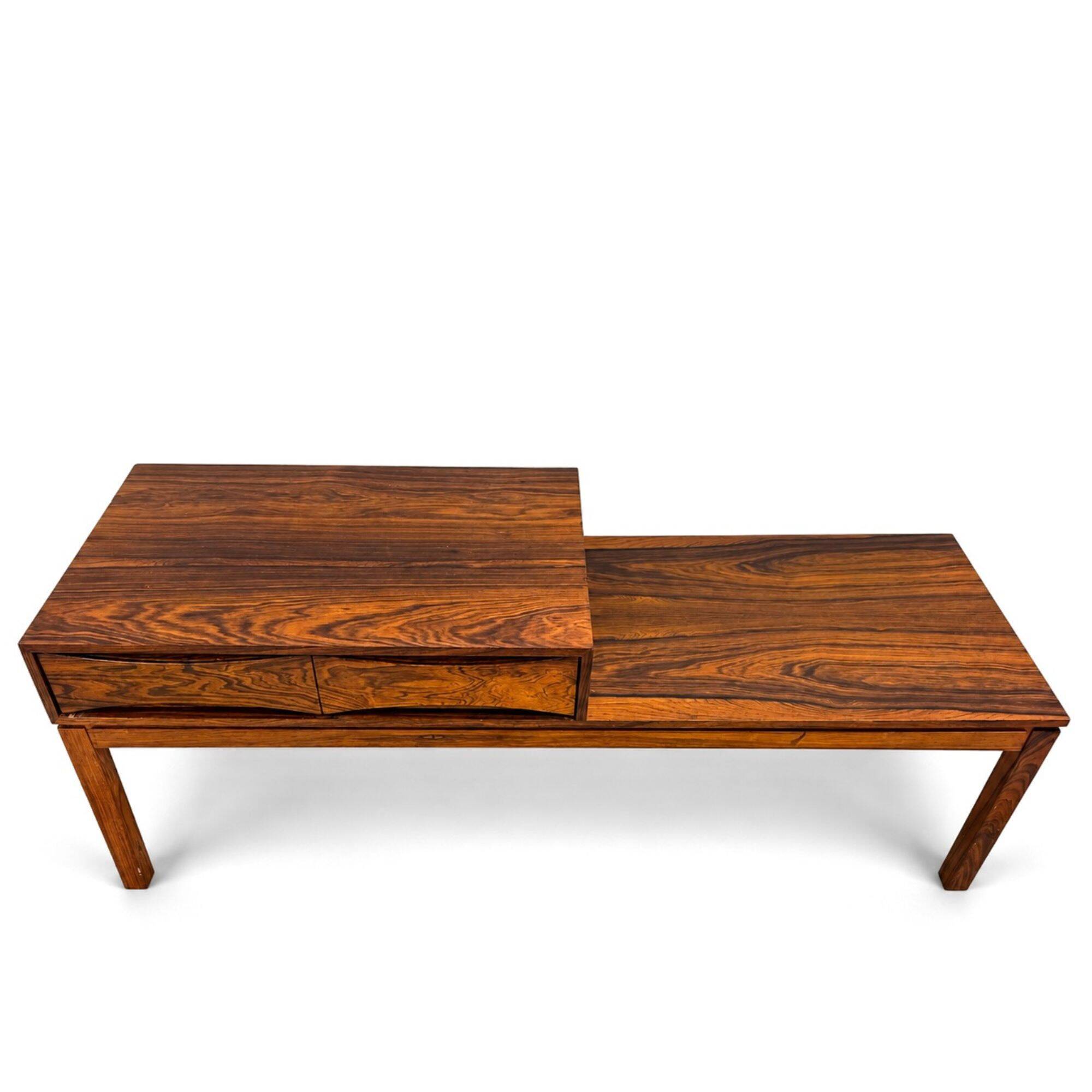 Bench with rosewood box, Swedish design 1960s