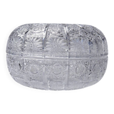 Large cut crystal box from Bohemia "Queen's Lace" vintage