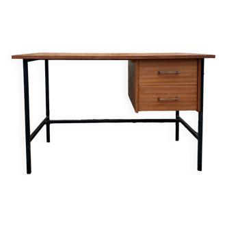 Bureau métal et bois vintage