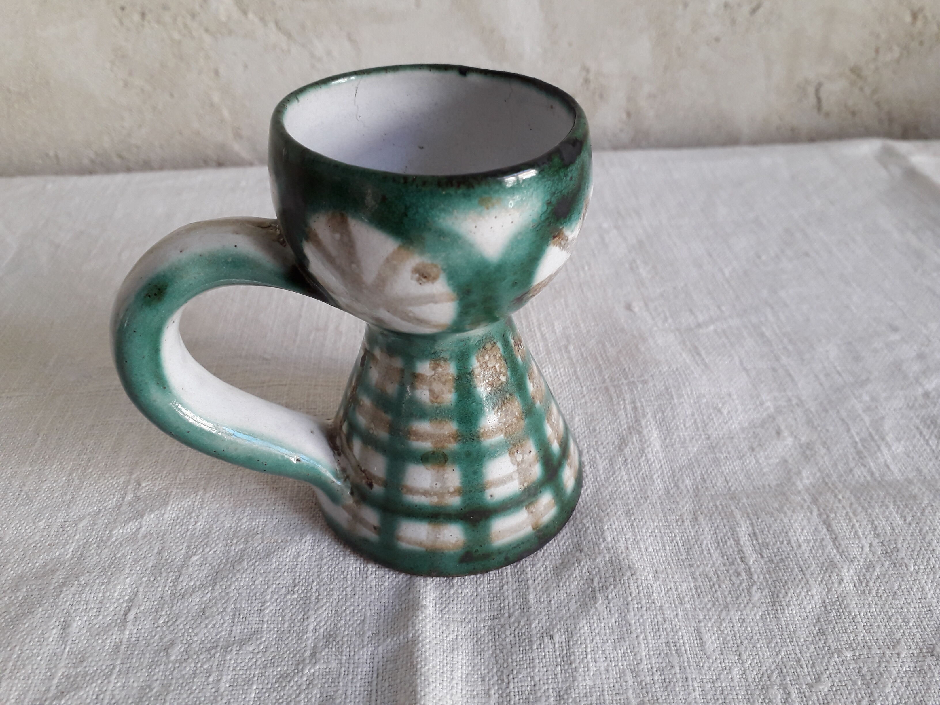 Ceramic candle holder by Robert Picault Vallauris vintage