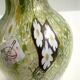 Millefiori Green Murano Glass Vase with Murrines and Gold Leaf, Italy