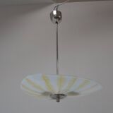 Mid-century glass pendant by Napako, Czechoslovakia, 1970s.