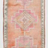 3x10 Orange Brown Handmade Wool Vintage Runner Rug, 103x323Cm SK 18245