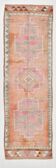 3x10 Orange Brown Handmade Wool Vintage Runner Rug, 103x323Cm SK 18245