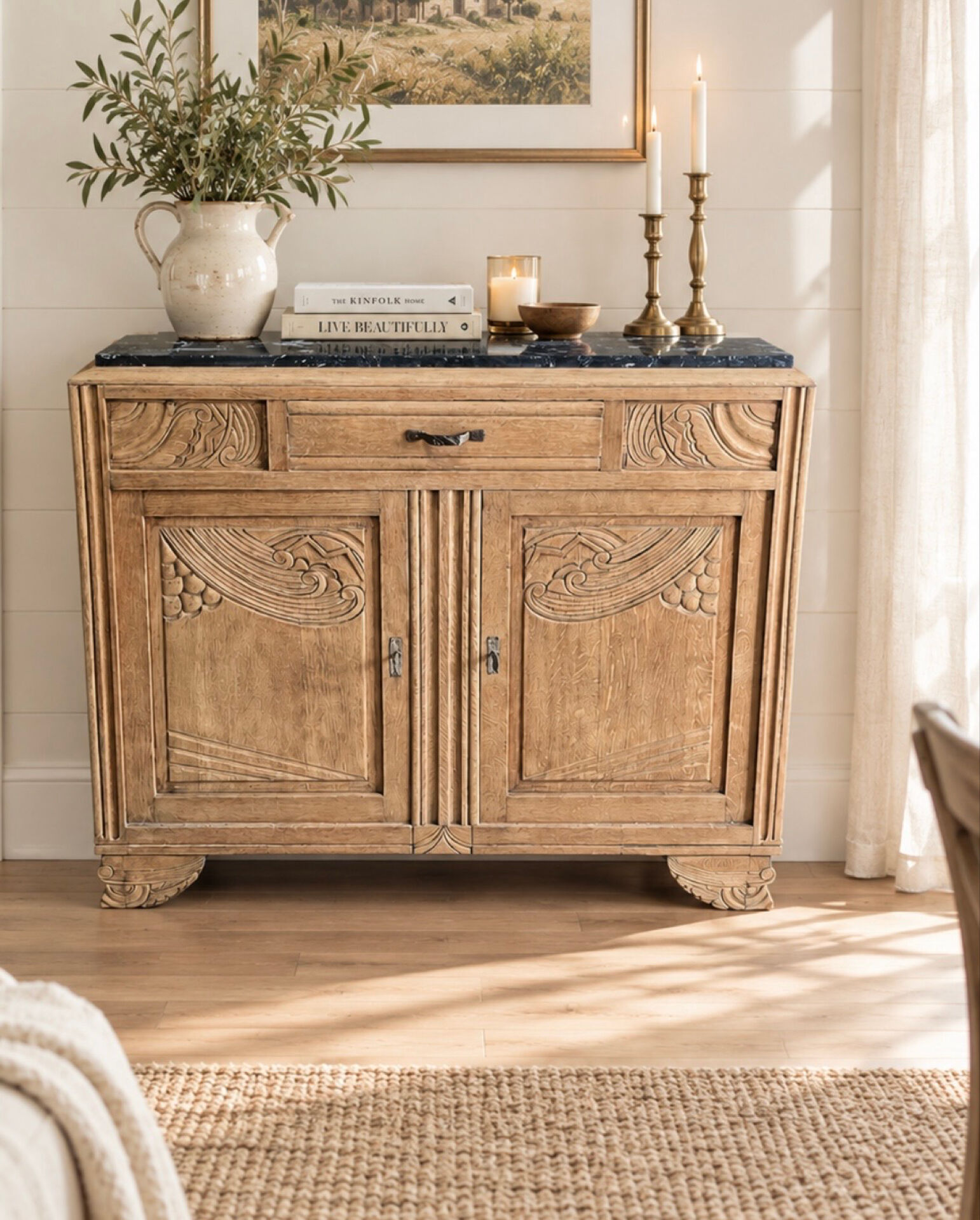 Buffet parisien art déco en chêne