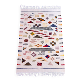 Moroccan kilim rug, handwoven Berber hallway rug in wool.