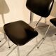 4 vintage chairs in black skai