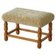 Rectangular oak stool, reupholstered in lambswool, Danish cabinetmaker, 1960.