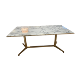 Dining room table marble chrome legs