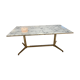 Table de salle a manger marbre  pieds chromés