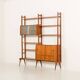 Scandinavian free standing teak wall unit, Norway 1960s.