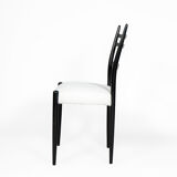 Set of 6 dining black & white bouclé chairs by D. Gomme for G Plan, 1950