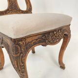 18th-Century German Baroque Chair in Carved Walnut, 1740s