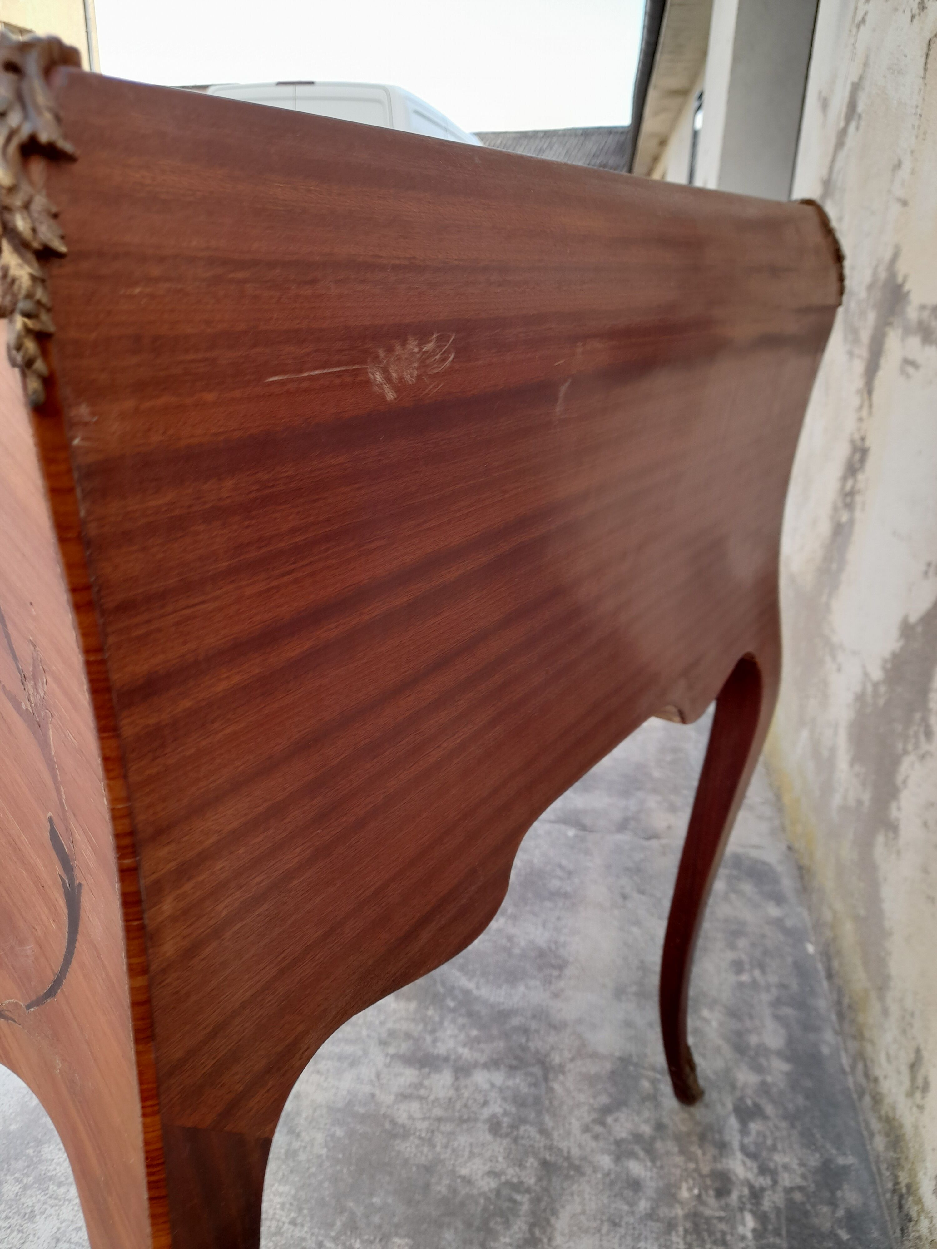 Writing desk back to donkey style Louis XV in rosewood
